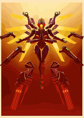 Multi-Armed Robot with Guns