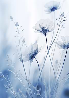 Blue Floral Transparency