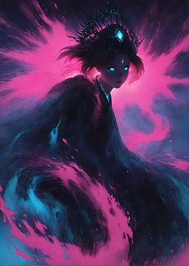 Mystic Woman with Crown and Aura