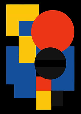 Geometric Abstraction with Primary Colors