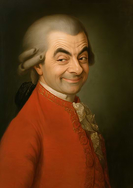 Comedian in Historical Portrait