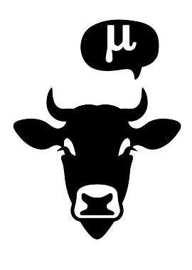 Black Cow with Speech Bubble