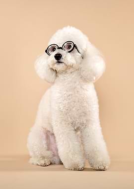 Poodle with Glasses