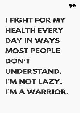 Health Warrior Inspirational Quote