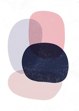 Abstract Shapes in Pink and Blue