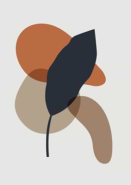 Abstract Leaf and Shapes Art
