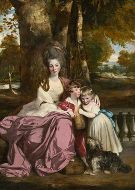 Elegant Portrait of a Woman and Children