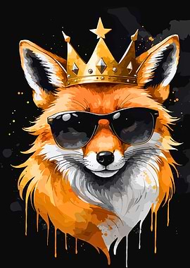 Cool Fox King Portrait