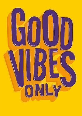 Good Vibes Only Text Art