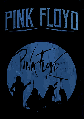 Pink Floyd Band Silhouette Concert Poster