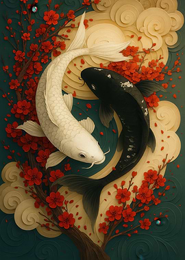 Yin Yang Koi Fish