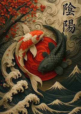 Yin Yang Koi Fish