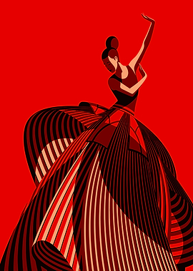 Flamenco Dancer in Red
