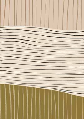 Abstract Earth Tones with Lines