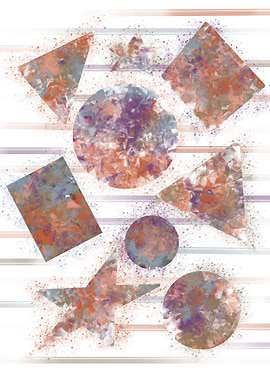 Abstract Geometric Shapes with Textured Fill