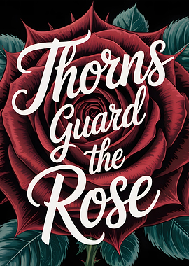 Thorns Guard the Rose Motivational Poster