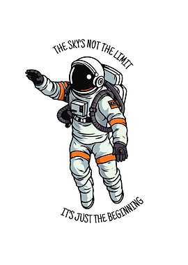 Astronaut with motivational quote