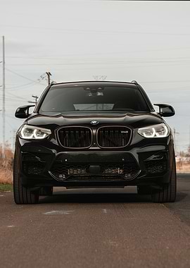 Front View of Black BMW X4 M