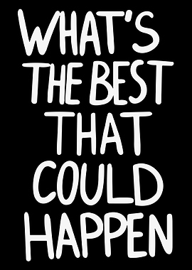 Optimistic Text Art on Black Background