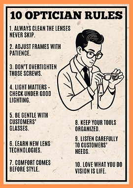 10 Optician Rules Poster