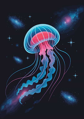 Cosmic Jellyfish Illustration
