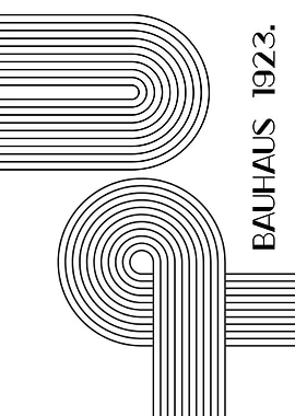 Bauhaus 1923 Minimalist Line Art