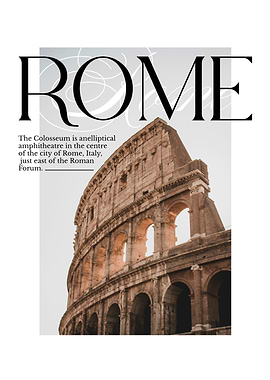 Rome Colosseum Travel Poster