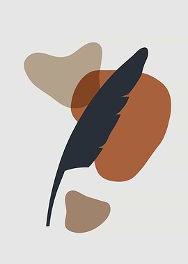 Abstract Leaf and Shapes Art