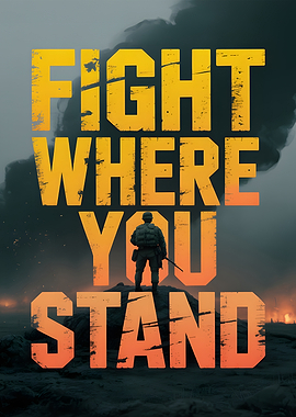 Fight Where You Stand Motivational Poster
