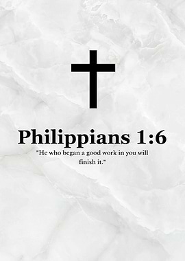 Philippians 1:6 Christian Scripture Art