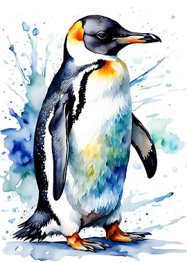 Watercolor Penguin