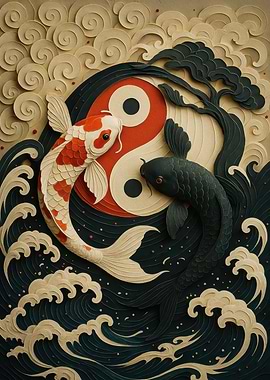 Yin Yang Koi Fish