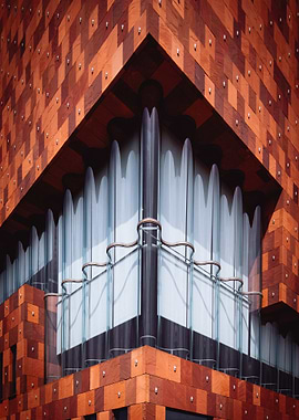 modern brick building corner architecture