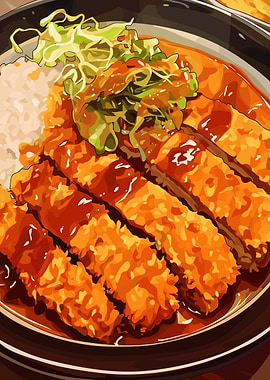 Japanese Tonkatsu Curry with Rice
