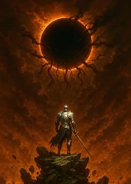 Knight Facing Dark Sun