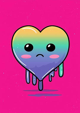 Sad Rainbow Heart