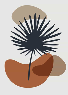 Minimalist Palm Leaf Abstract Art