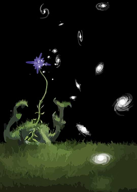Cosmic Flower in a Dark Field