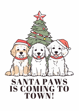 Santa Paws Christmas Dogs
