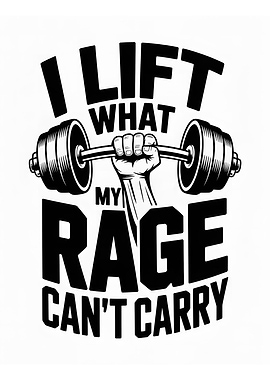 I Lift What My Rage Can't Carry Motivational Poster