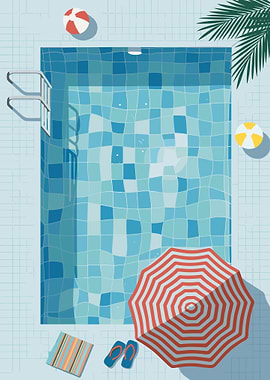 Swimming Pool Summer Vector