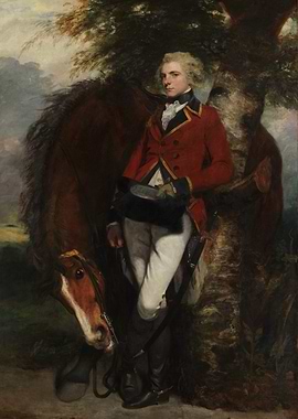 Equestrian Portrait with Red Coat