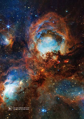 Cat's Paw Nebula, NGC 6334, star forming region - James Webb/JWST