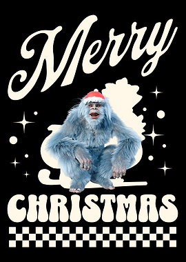 Merry Christmas Yeti Holiday Card