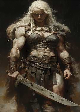Viking Warrior Woman with Sword