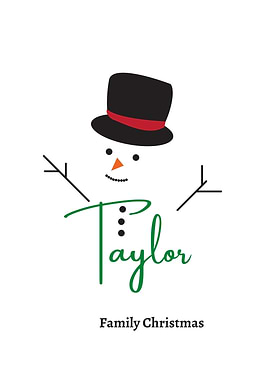 Taylor Family Christmas Snowman