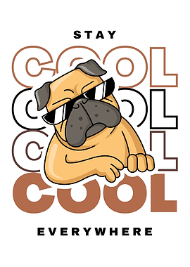 Cool Dog with Sunglasses Illustration