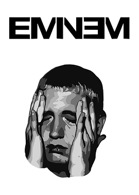 Eminem Black and White Portrait