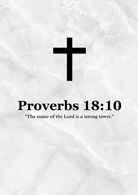 Proverbs 18:10 Bible Verse Quote