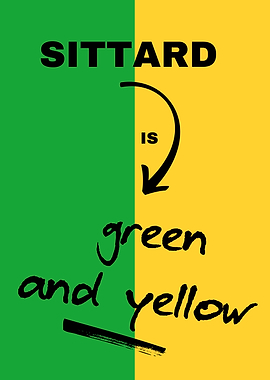 Sittard: Green and Yellow Text Art